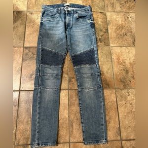 Zara Boys Moto Skinny Jeans Blue Washed Size 13–14